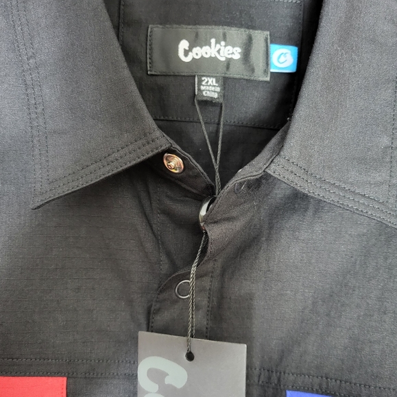 Cookies All Conditions Button-up Short Sleeve Men's Size 2XL - Picture 2 of 4